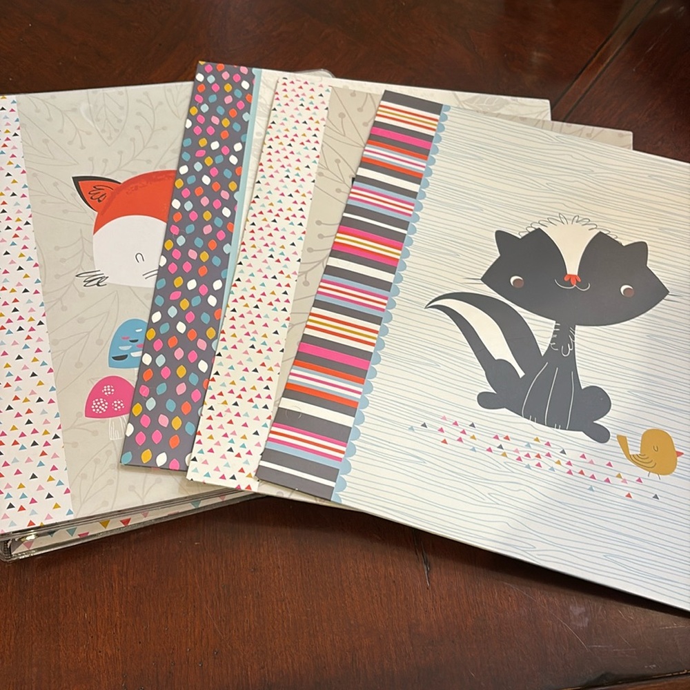Set of one 1” binder & three two-pocket folders “The Forest Friends Collection”